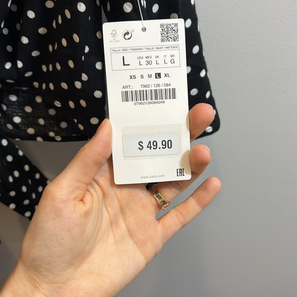 Zara Polka Dot Top/Blazer - Picture 3 of 6